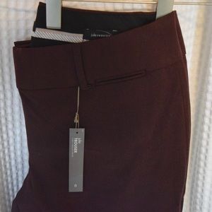 LOFT Women's Burgundy Trousers Size 8